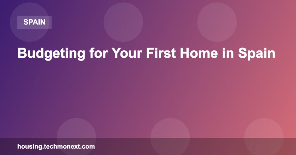 Budgeting for Your First Home in Spain Budgeting for Your First Home in Spain