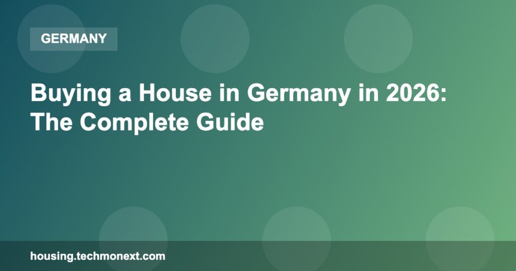 Buying a House in Germany in 2026: The Complete Guide