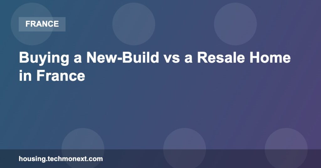 Buying a New-Build vs a Resale Home in France