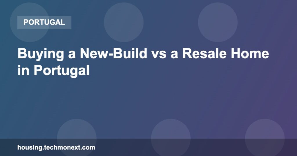 Buying a New-Build vs a Resale Home in Portugal