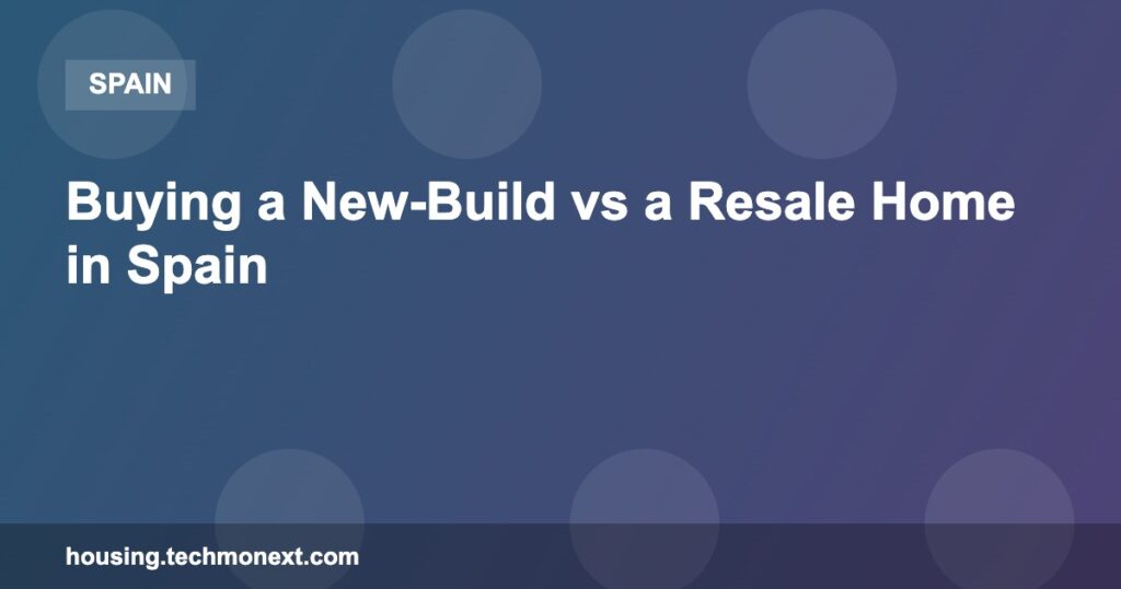 Buying a New-Build vs a Resale Home in Spain