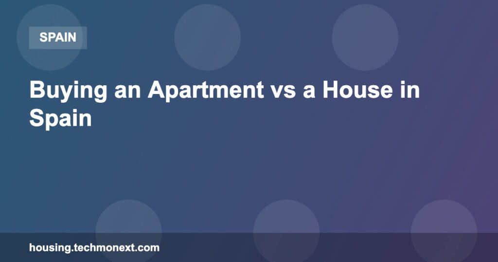 Buying an Apartment vs a House in Spain