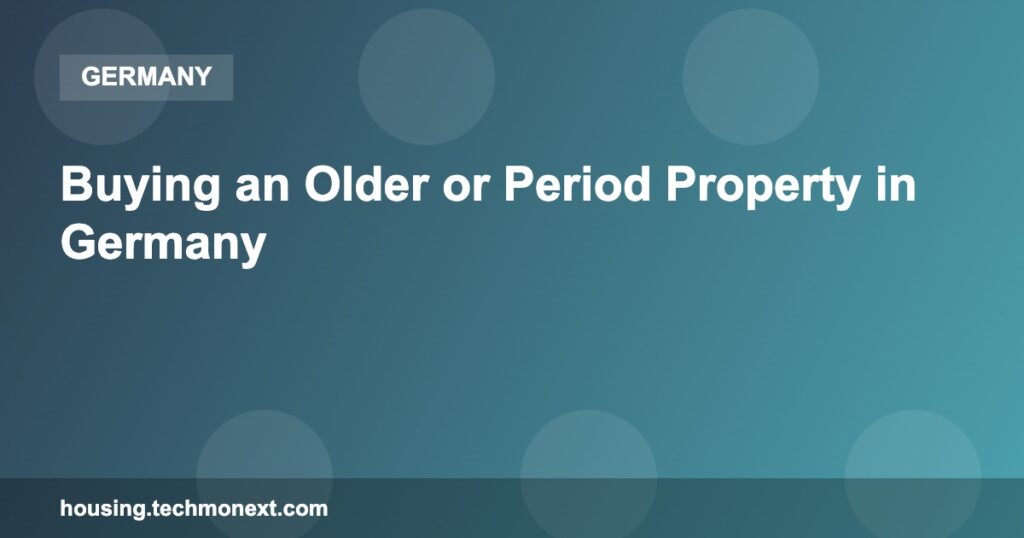 Buying an Older or Period Property in Germany