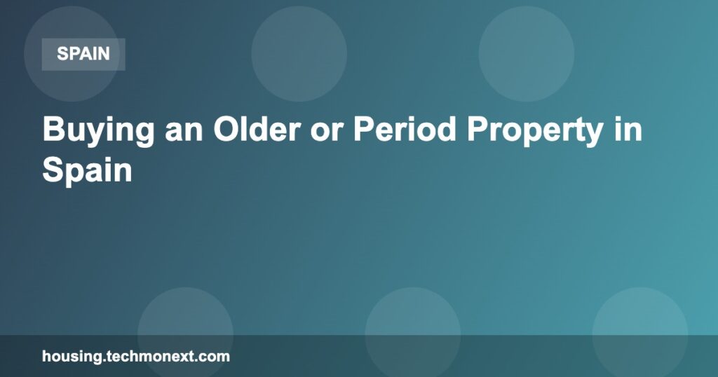Buying an Older or Period Property in Spain