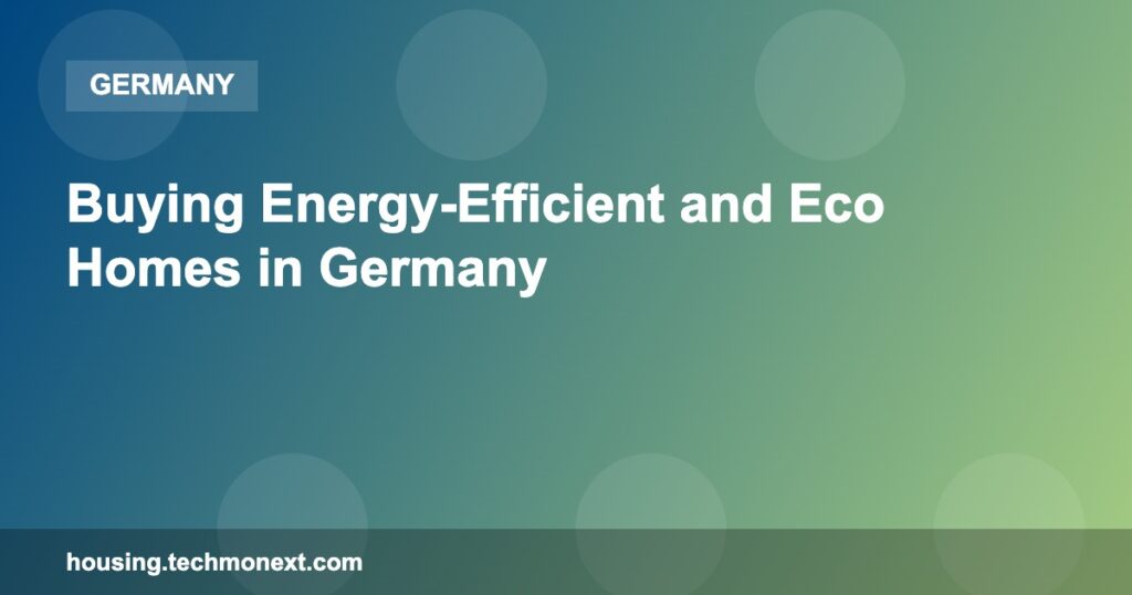 Buying Energy-Efficient and Eco Homes in Germany Buying Energy-Efficient and Eco Homes in Germany