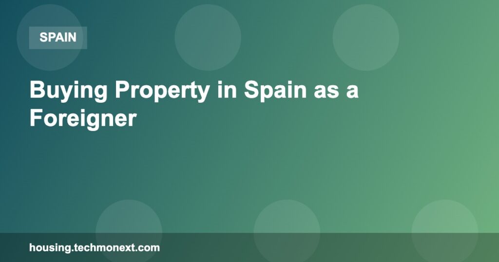 Buying Property in Spain as a Foreigner Buying Property in Spain as a Foreigner