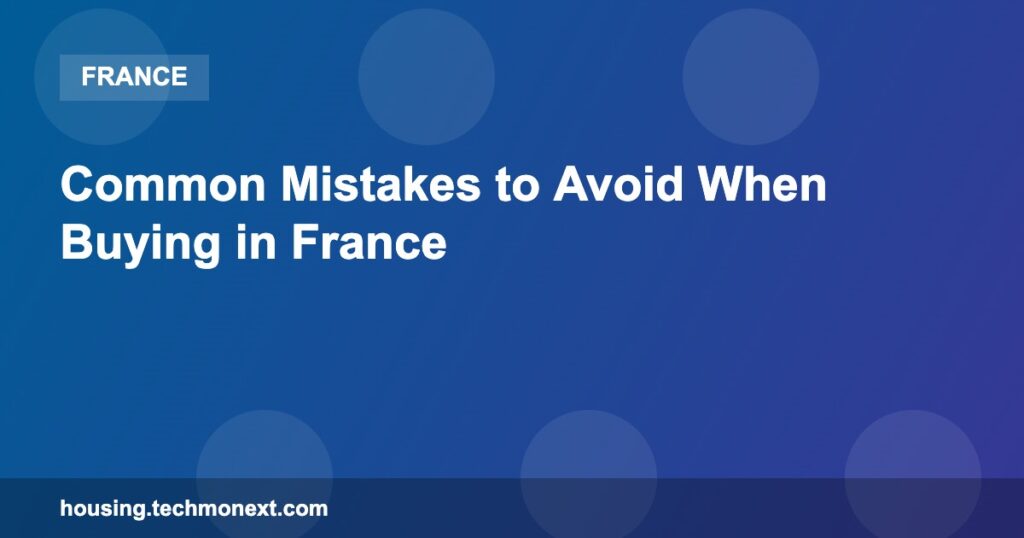 Common Mistakes to Avoid When Buying in France
