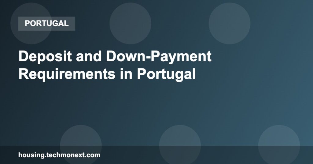 Deposit and Down-Payment Requirements in Portugal