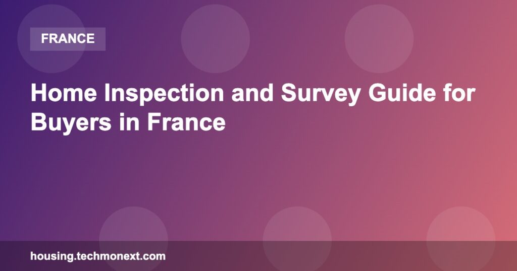 Home Inspection and Survey Guide for Buyers in France
