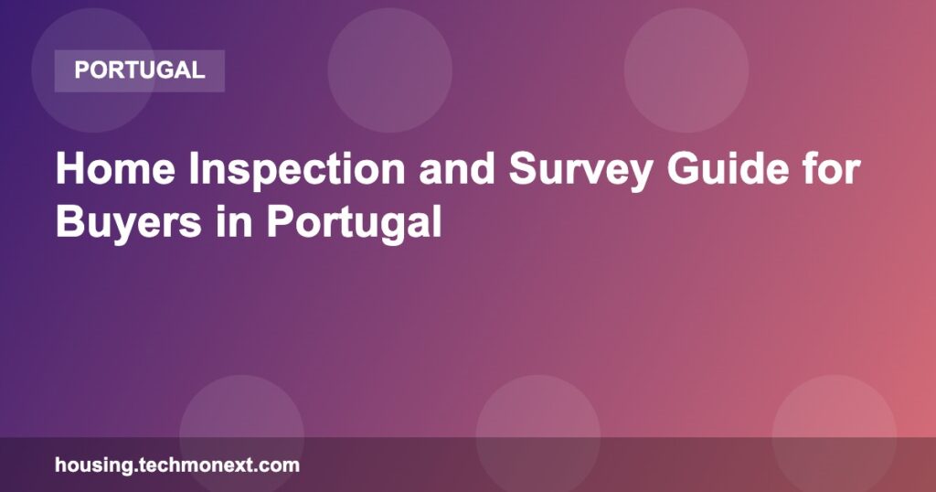 Home Inspection and Survey Guide for Buyers in Portugal