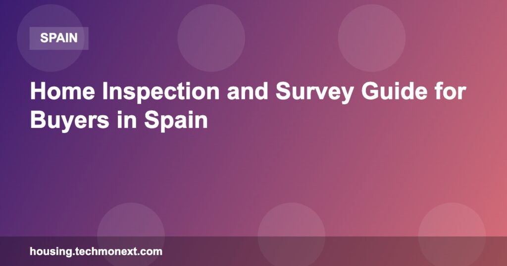Home Inspection and Survey Guide for Buyers in Spain