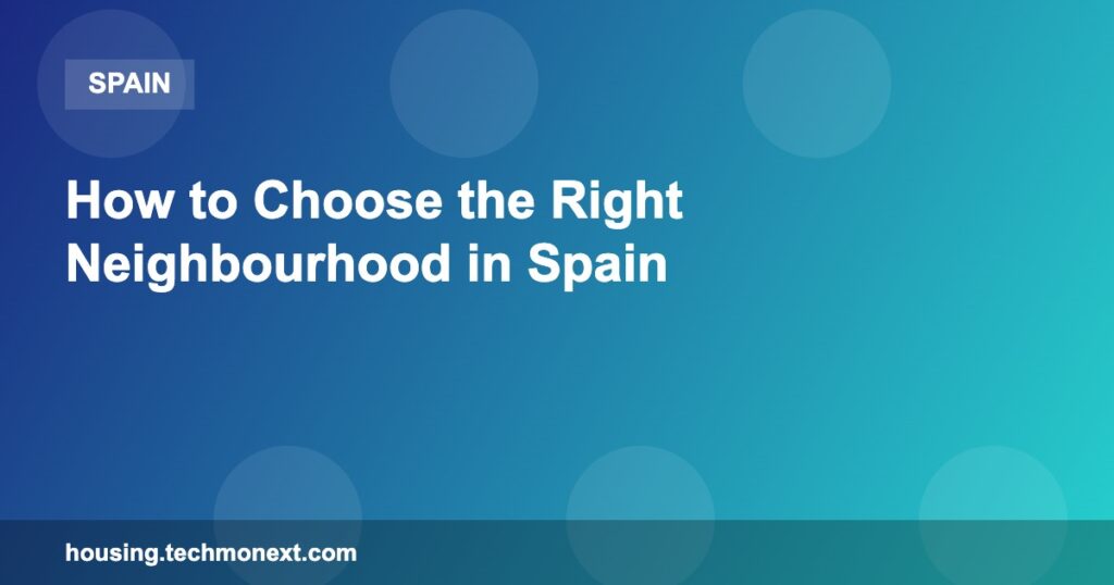 How to Choose the Right Neighbourhood in Spain