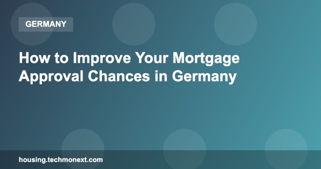 How to Improve Your Mortgage Approval Chances in Germany