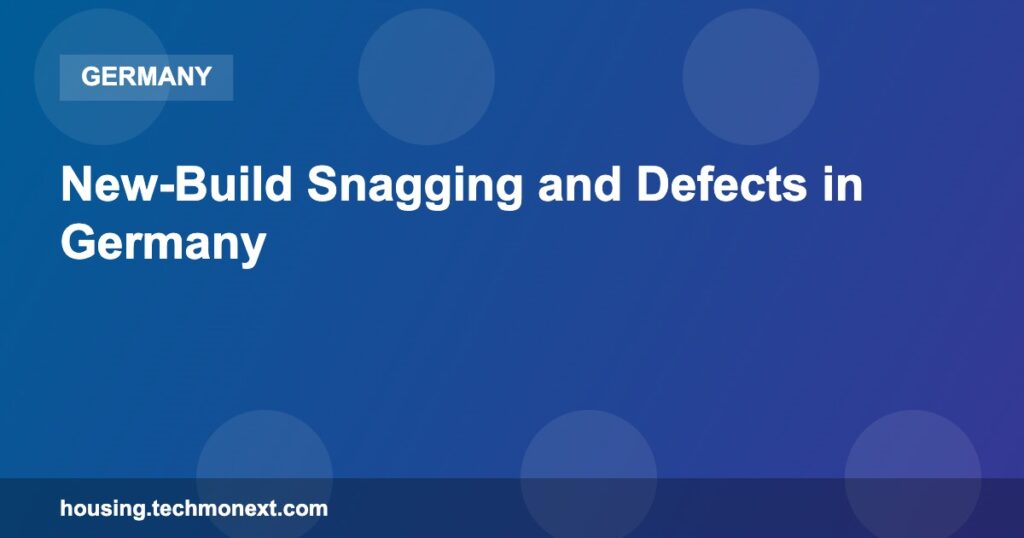 New-Build Snagging and Defects in Germany