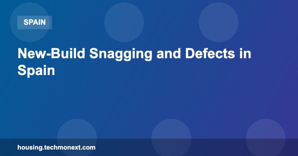 New-Build Snagging and Defects in Spain
