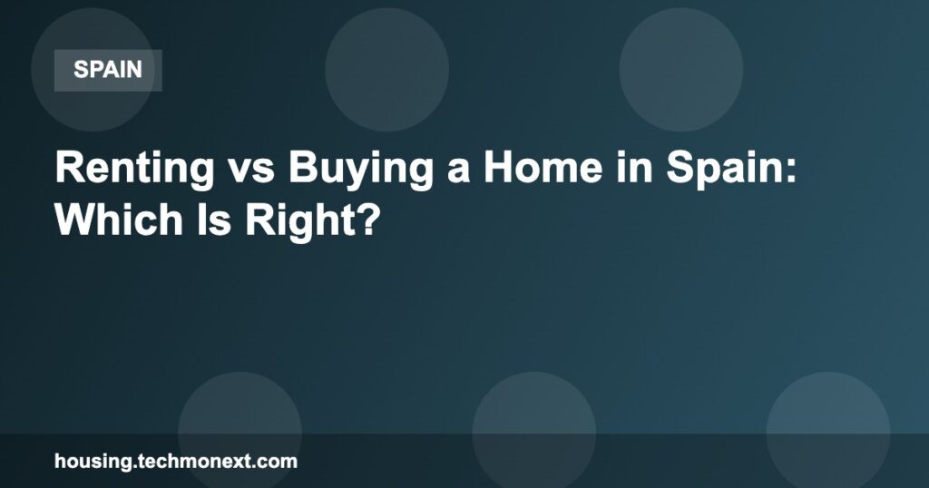 Renting vs Buying a Home in Spain: Which Is Right? Renting vs Buying a Home in Spain: Which Is Right?