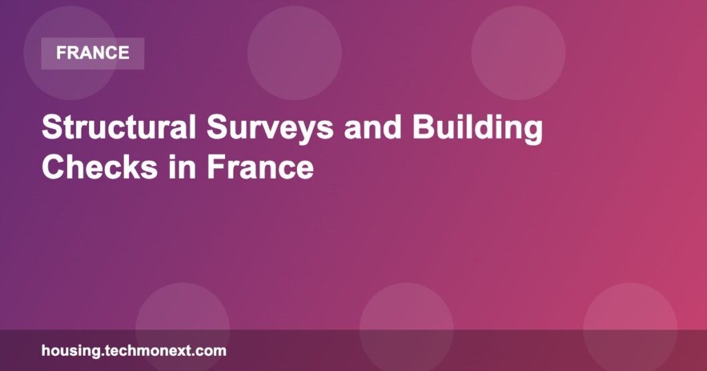 Structural Surveys and Building Checks in France