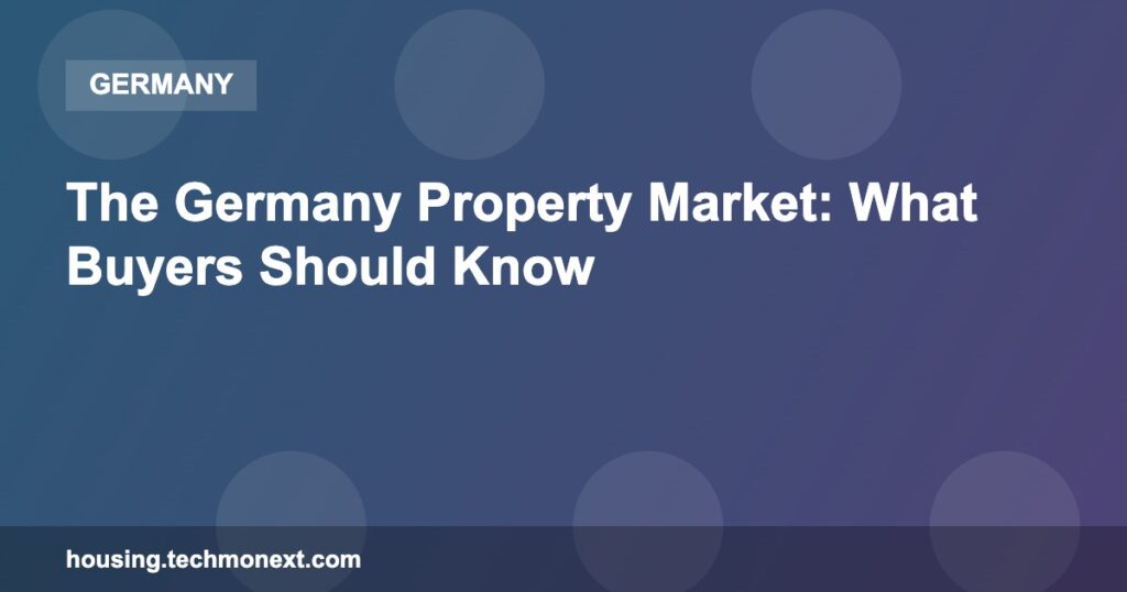 The Germany Property Market: What Buyers Should Know