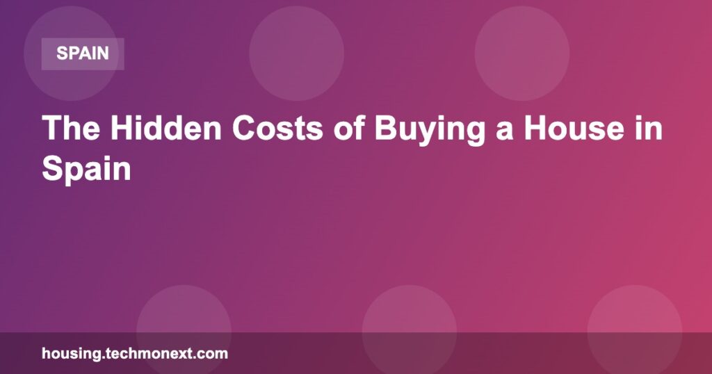 The Hidden Costs of Buying a House in Spain The Hidden Costs of Buying a House in Spain