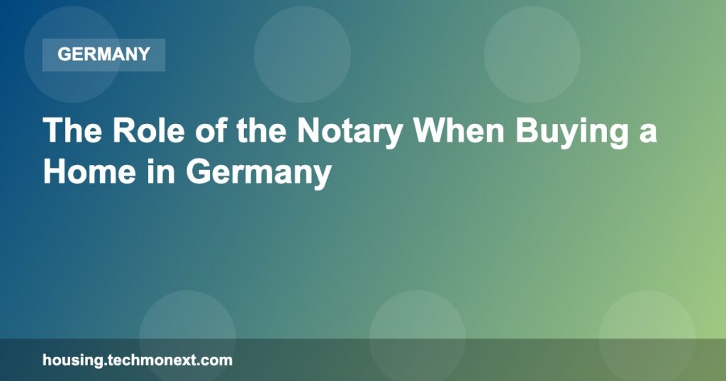 The Role of the Notary When Buying a Home in Germany