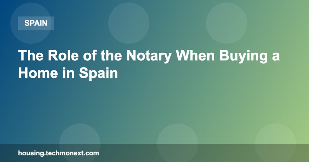 The Role of the Notary When Buying a Home in Spain