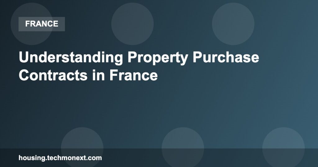 Understanding Property Purchase Contracts in France
