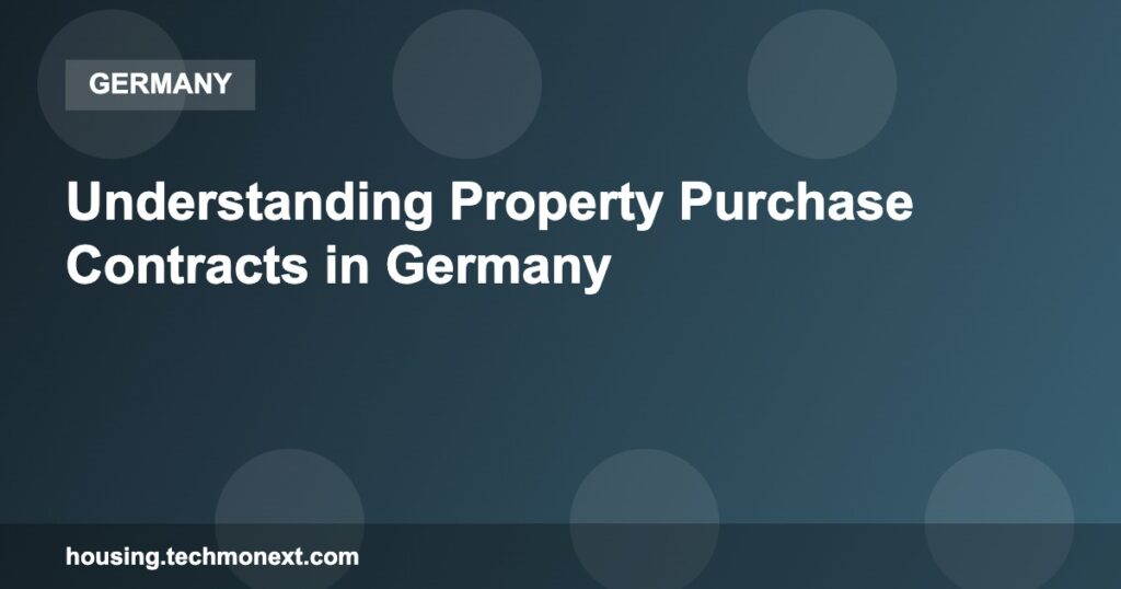 Understanding Property Purchase Contracts in Germany