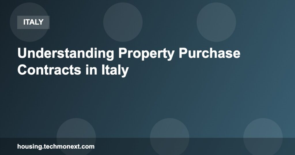 Understanding Property Purchase Contracts in Italy Understanding Property Purchase Contracts in Italy