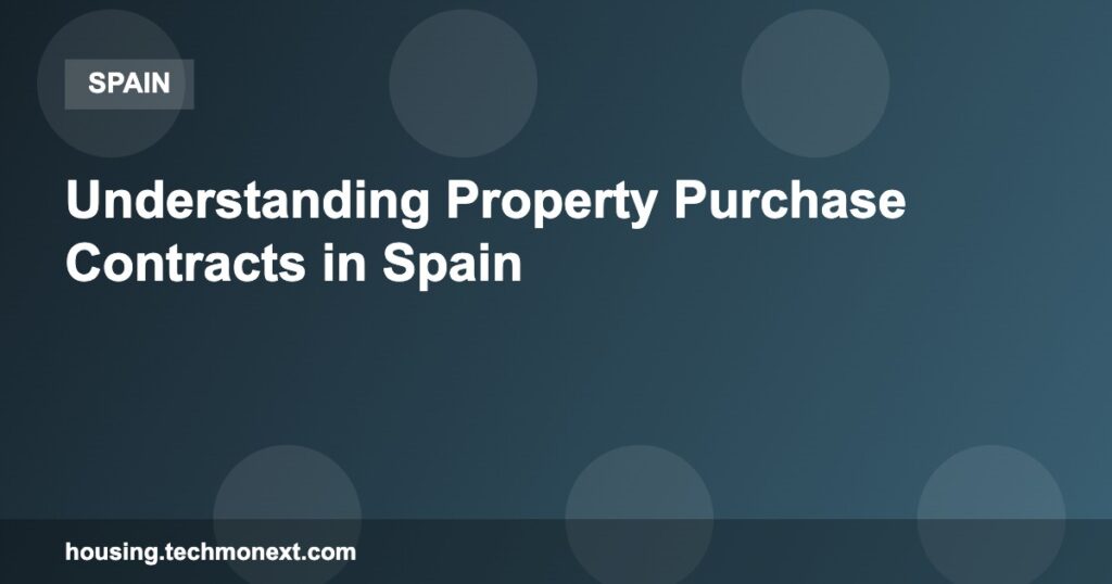 Understanding Property Purchase Contracts in Spain