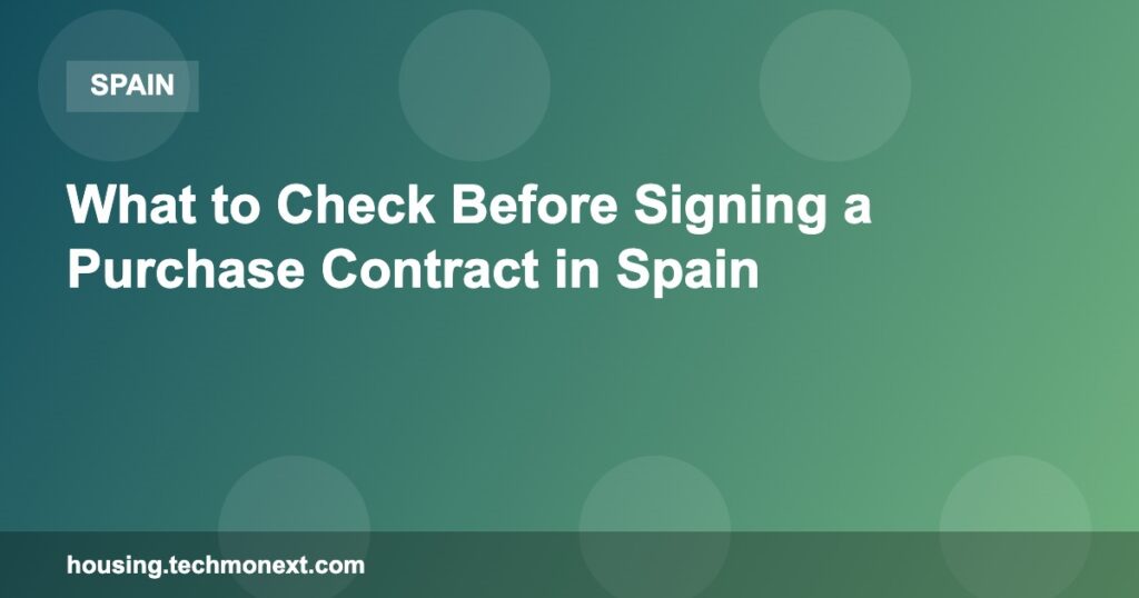 What to Check Before Signing a Purchase Contract in Spain What to Check Before Signing a Purchase Contract in Spain